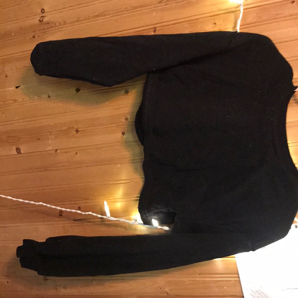 Black sweater crop top